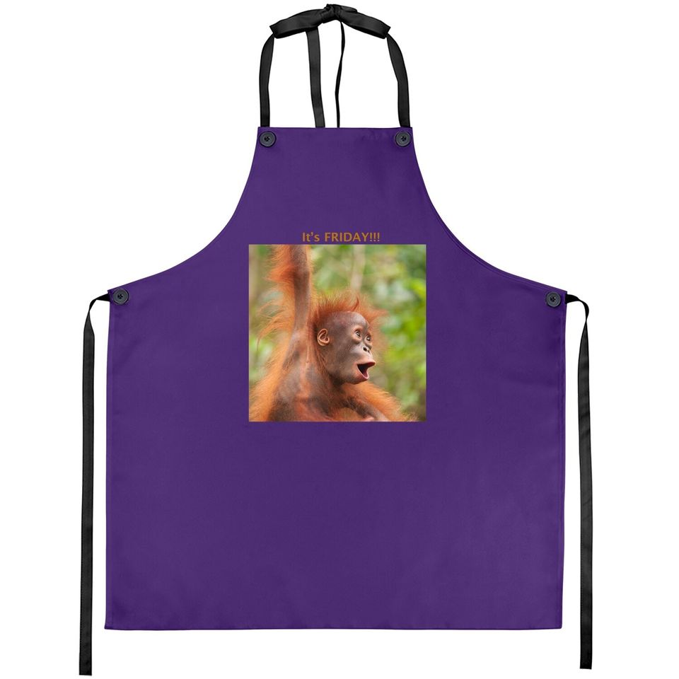 Baby Orangutan Says It's Friday Apron