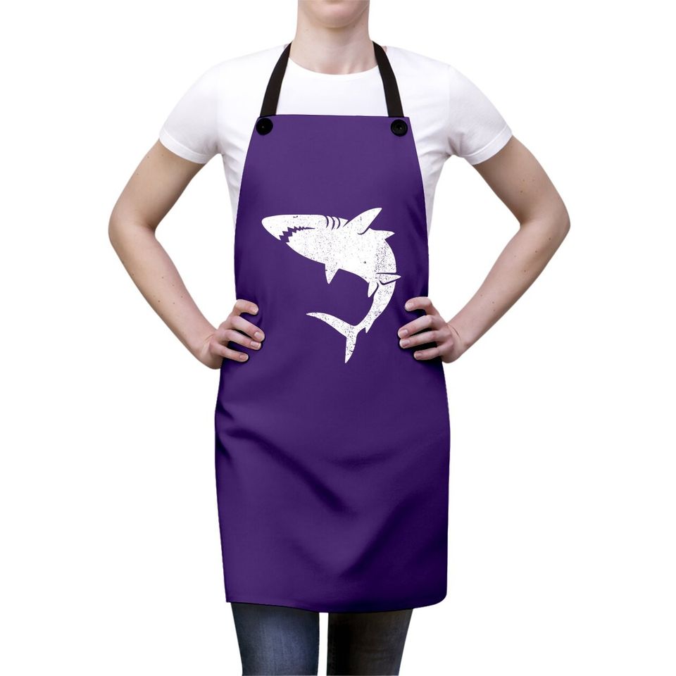 Graphic Great White Shark Family Apron
