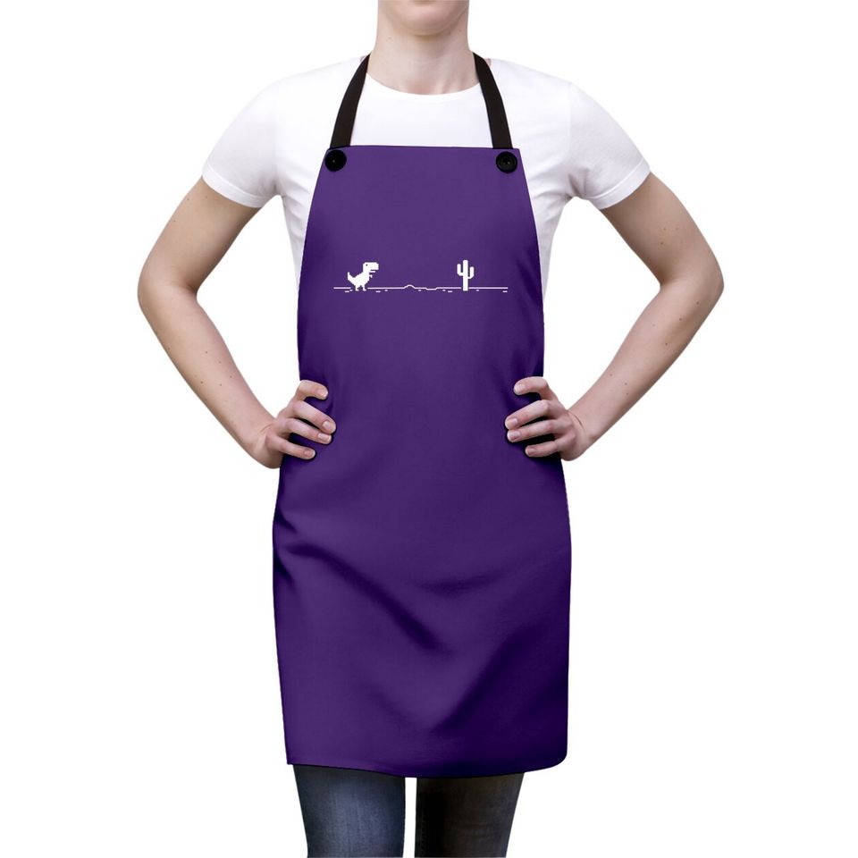 No Internet Dinosaur Graphic Design Apron