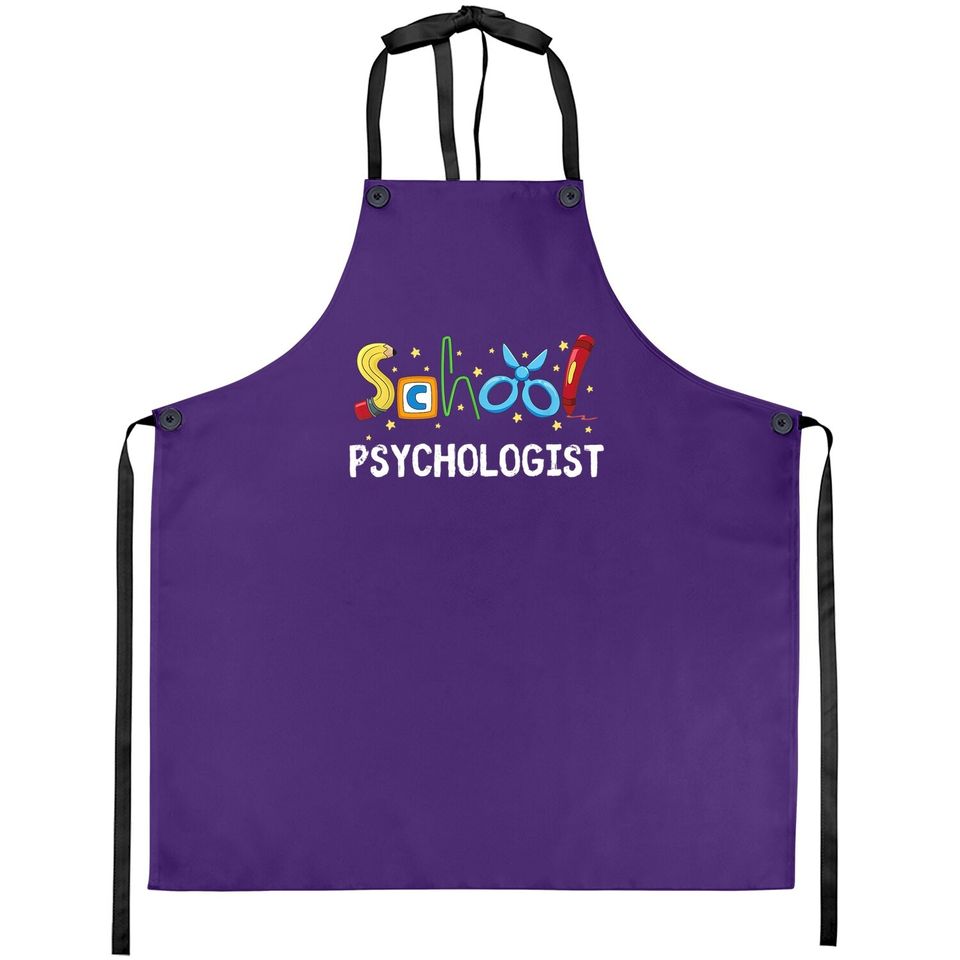 School Psychologist Cute Gift Psych Therapist Appreciation Apron