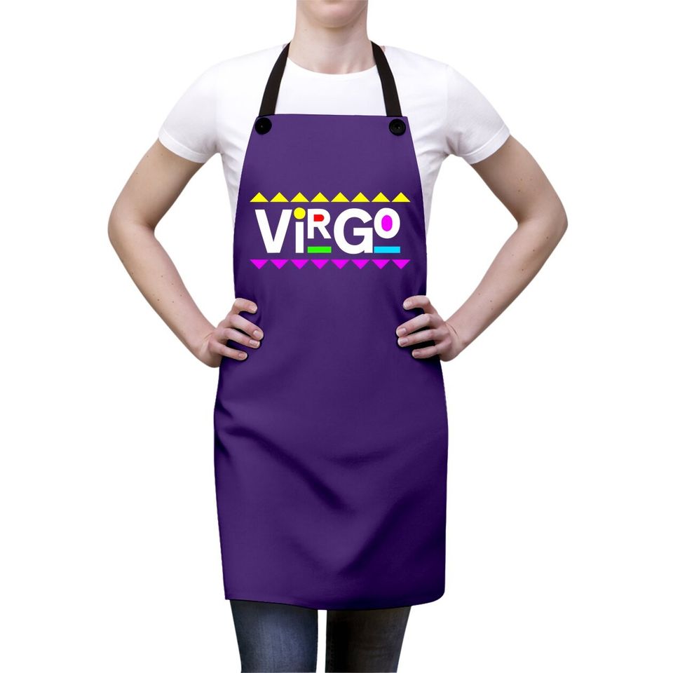 Virgo Zodiac Design 90s Style Apron