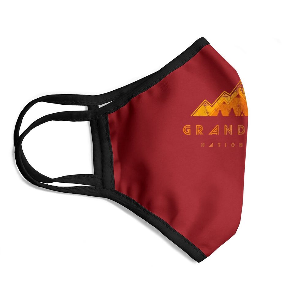 Grand Teton National Park Retro Face Mask