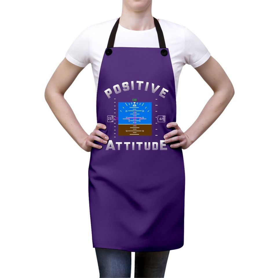 Positive Attitude Aviation Pilot Gift Primary Flight Display Apron
