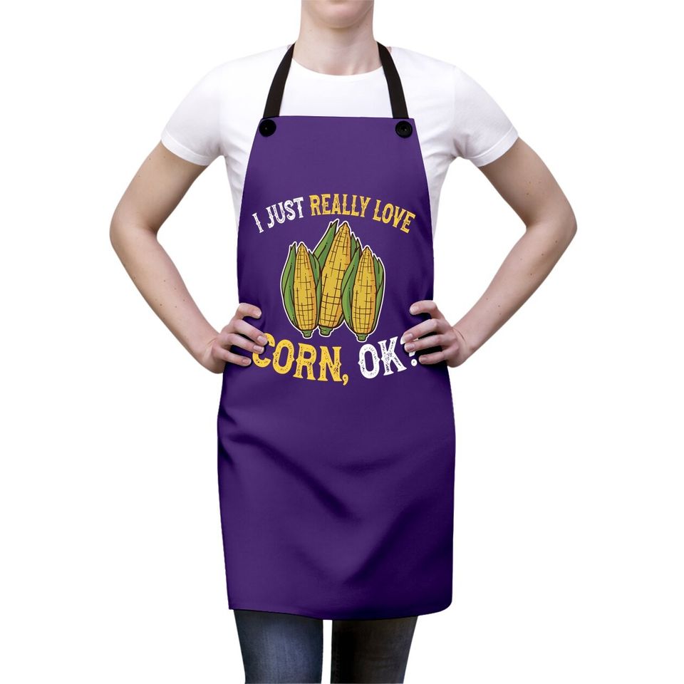 I Love Corn Ok - Corn On The Cob Apron