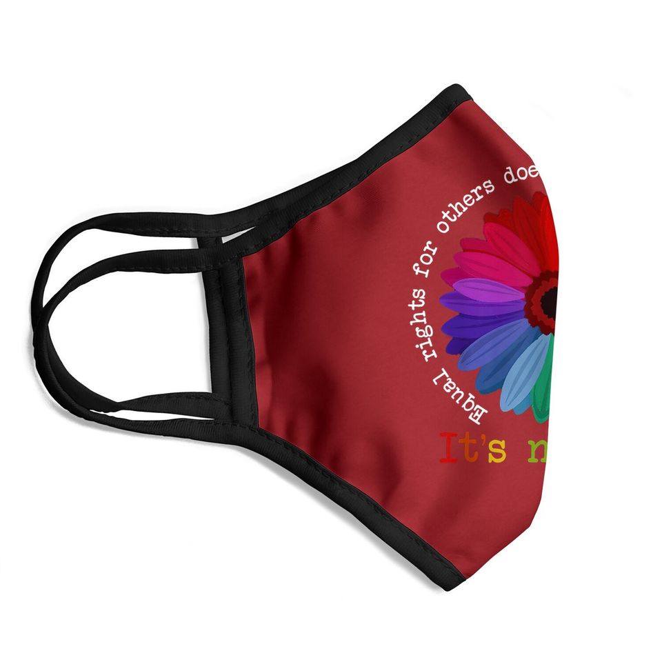 Equal Rights For Others Does Not Mean Fewer Rights For You It'S Not Pie Flower LGBT Pride Month Face Mask