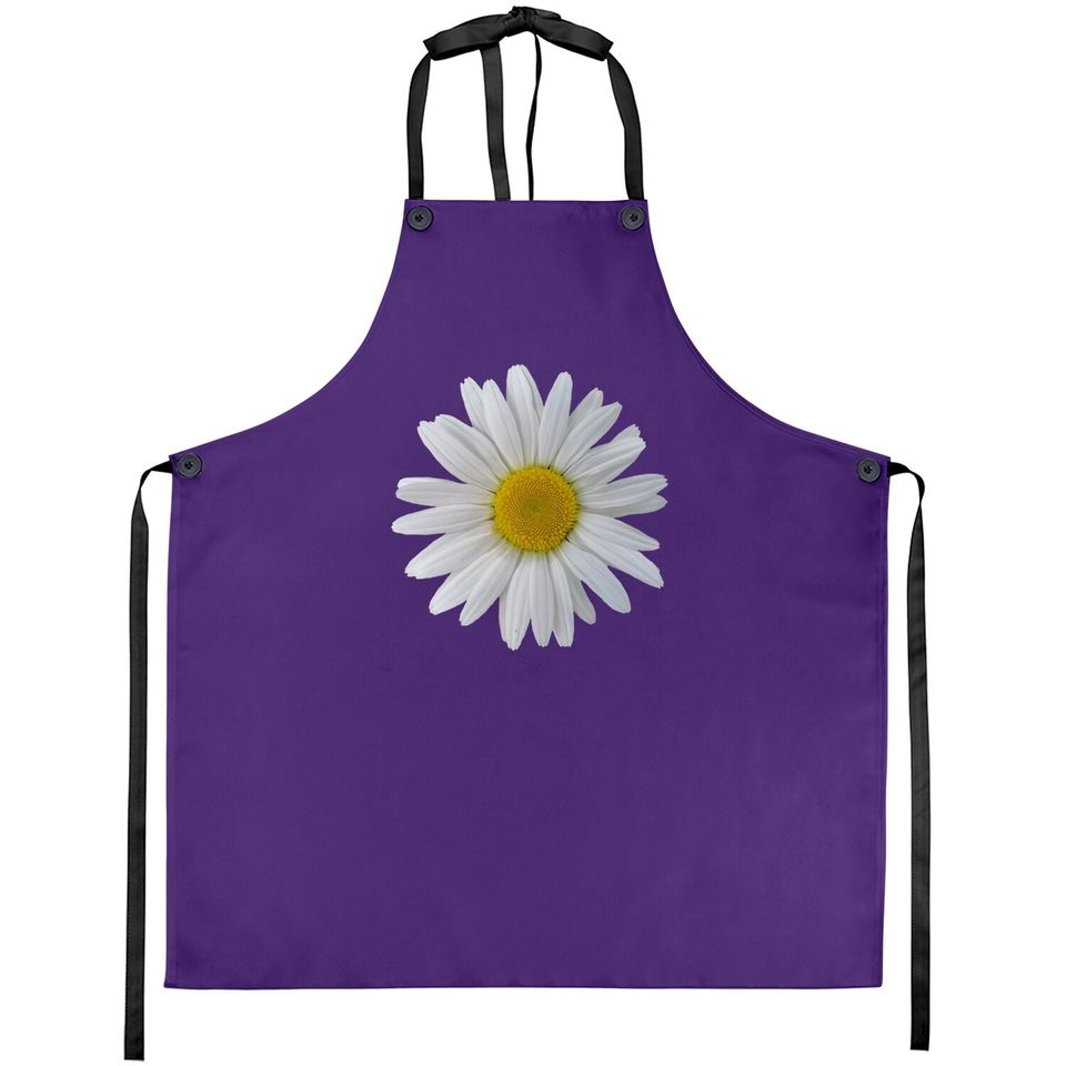 White Daisy Flower Blooming Apron