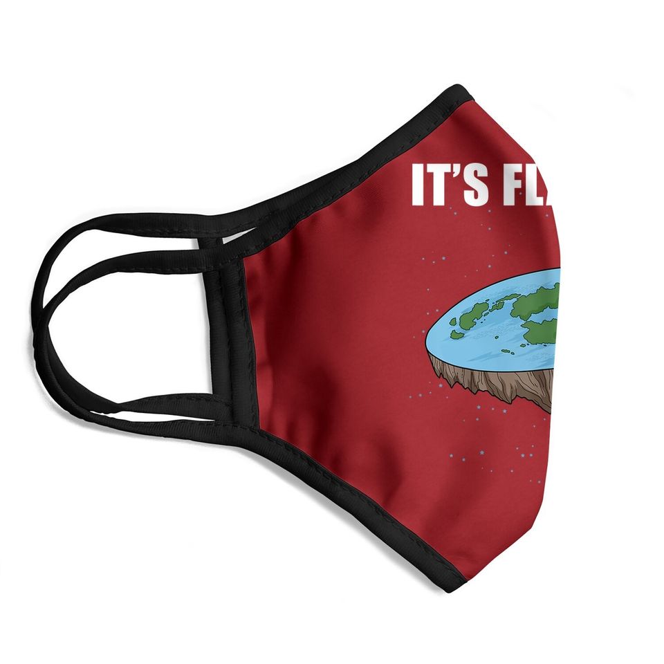 The Earth Is Flat Gifts It's Flat Bro Ice Wall Flat Earth Face Mask