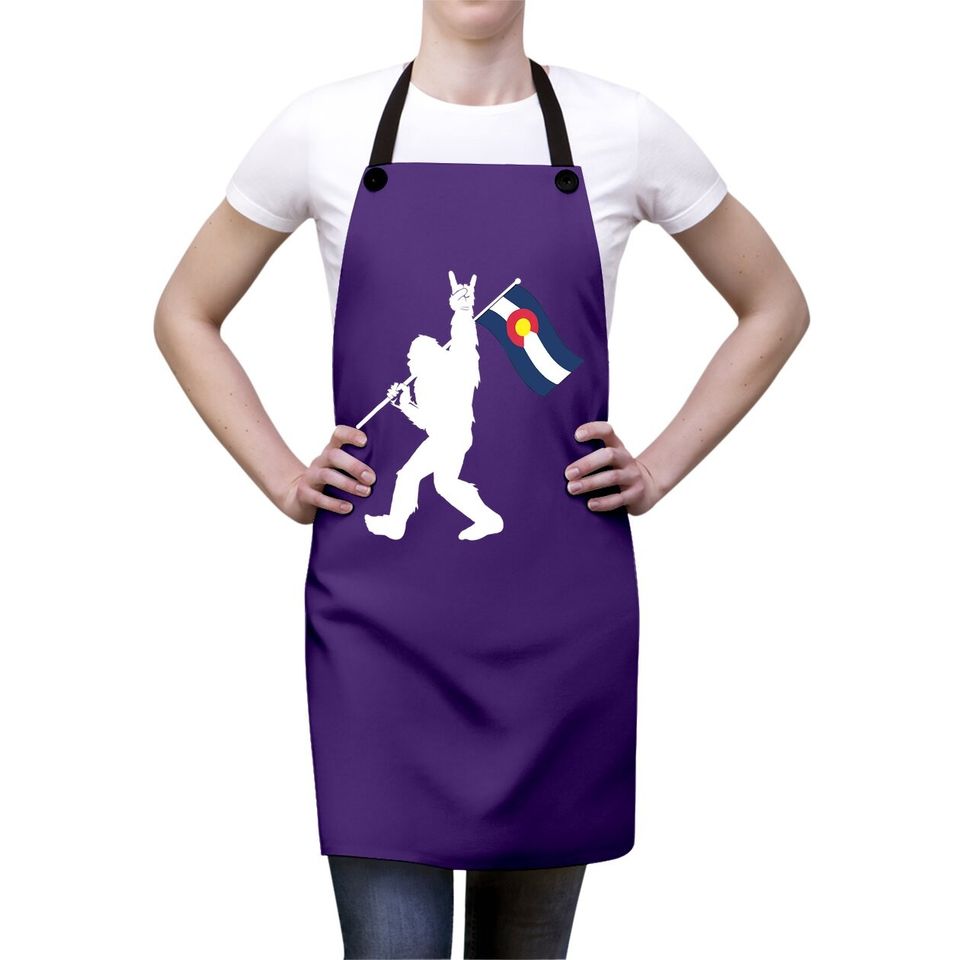 Colorado Bigfoot Rock And Roll Apron