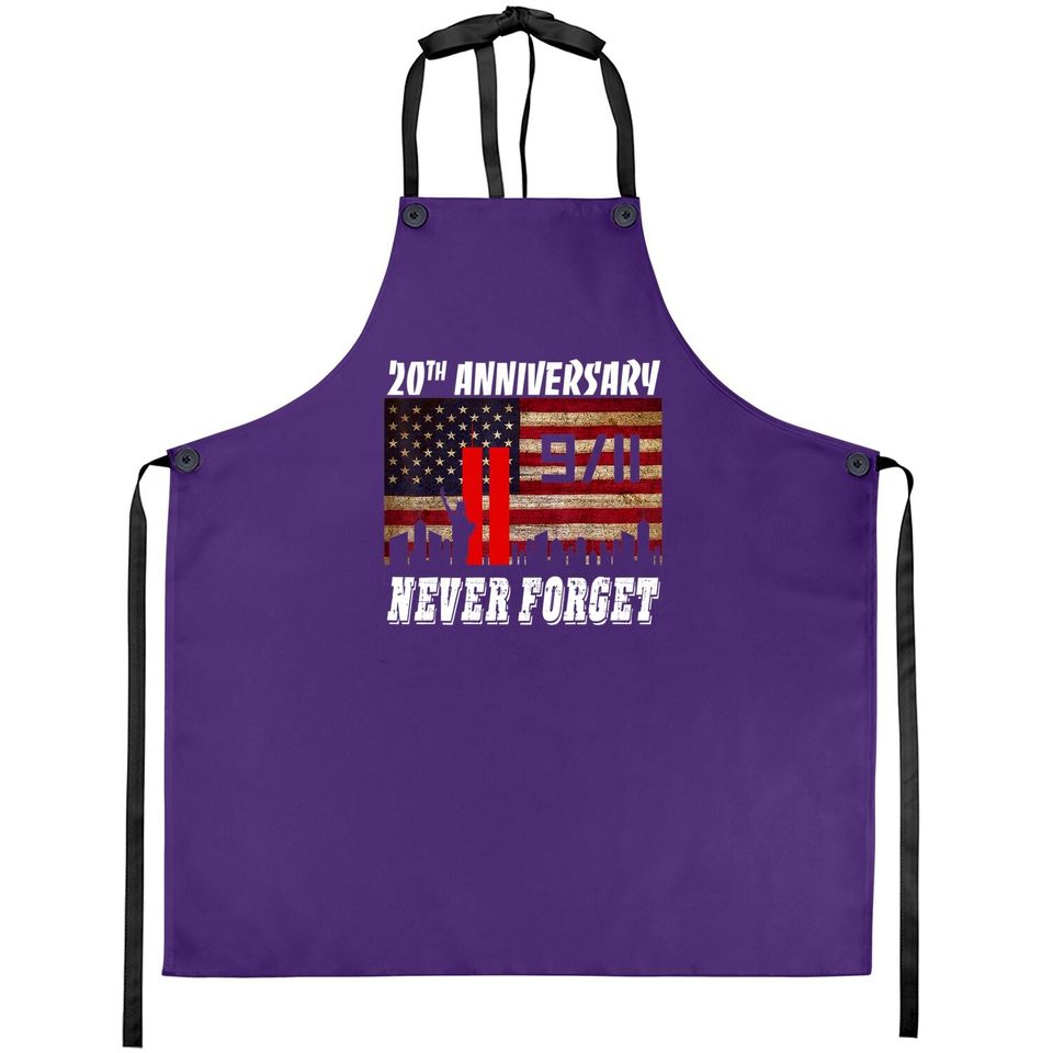 Never Forget 9-11 20th Anniversary Patriot Day Apron