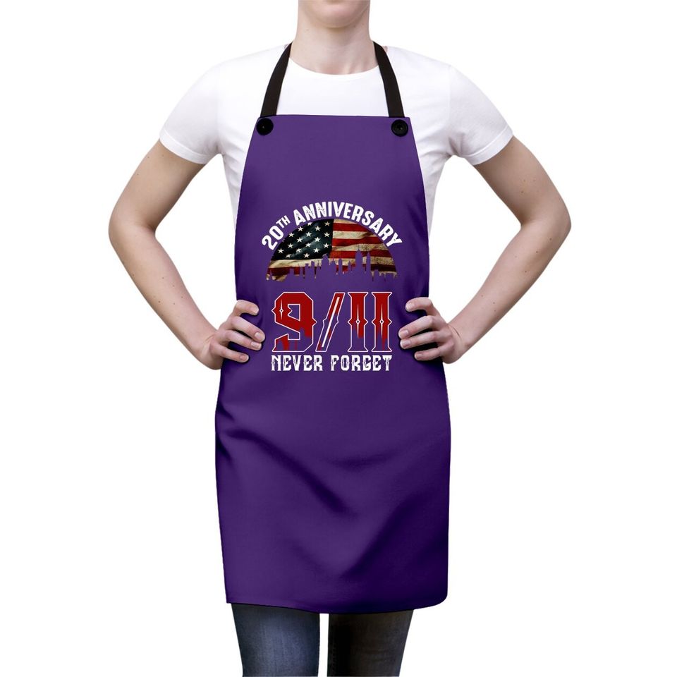 20 Years Anniversary 911 Never Forget Apron