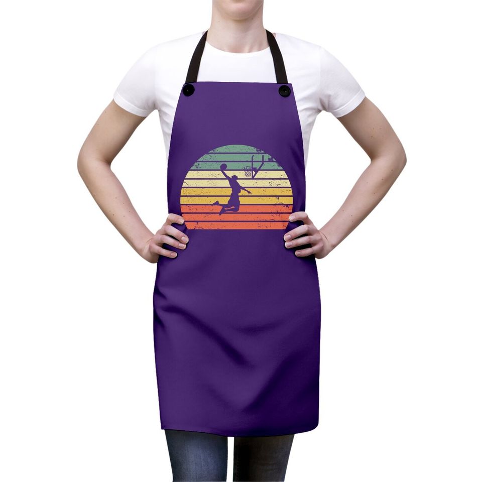 Vintage Retro Basketball Dunk Apron