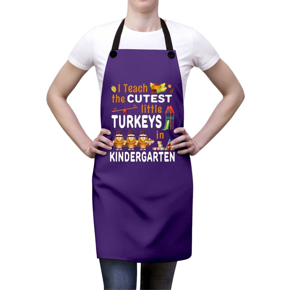 Turkey Kindergarten Teacher Thanksgiving Apron