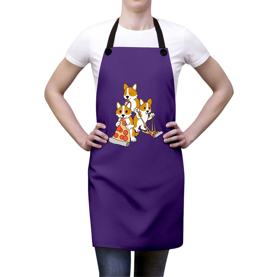 Pizza Corgi Dog Apron