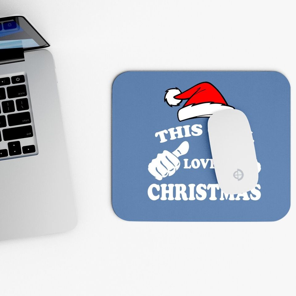 This Girl Loves Christmas Fitted Scoop Mouse Pads
