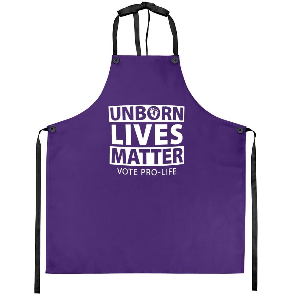 Unborn Lives Matter Pro Life Novelty Graphic Cotton Apron