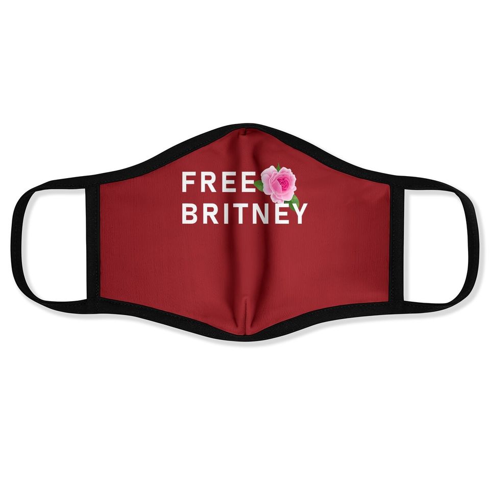 Free Britney Pink Rose Face Mask
