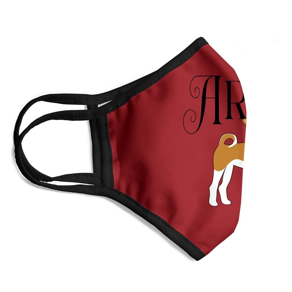 Howling Basenji Puppy Aroo A Sound Of Singing Happy Pack Dog Face Mask