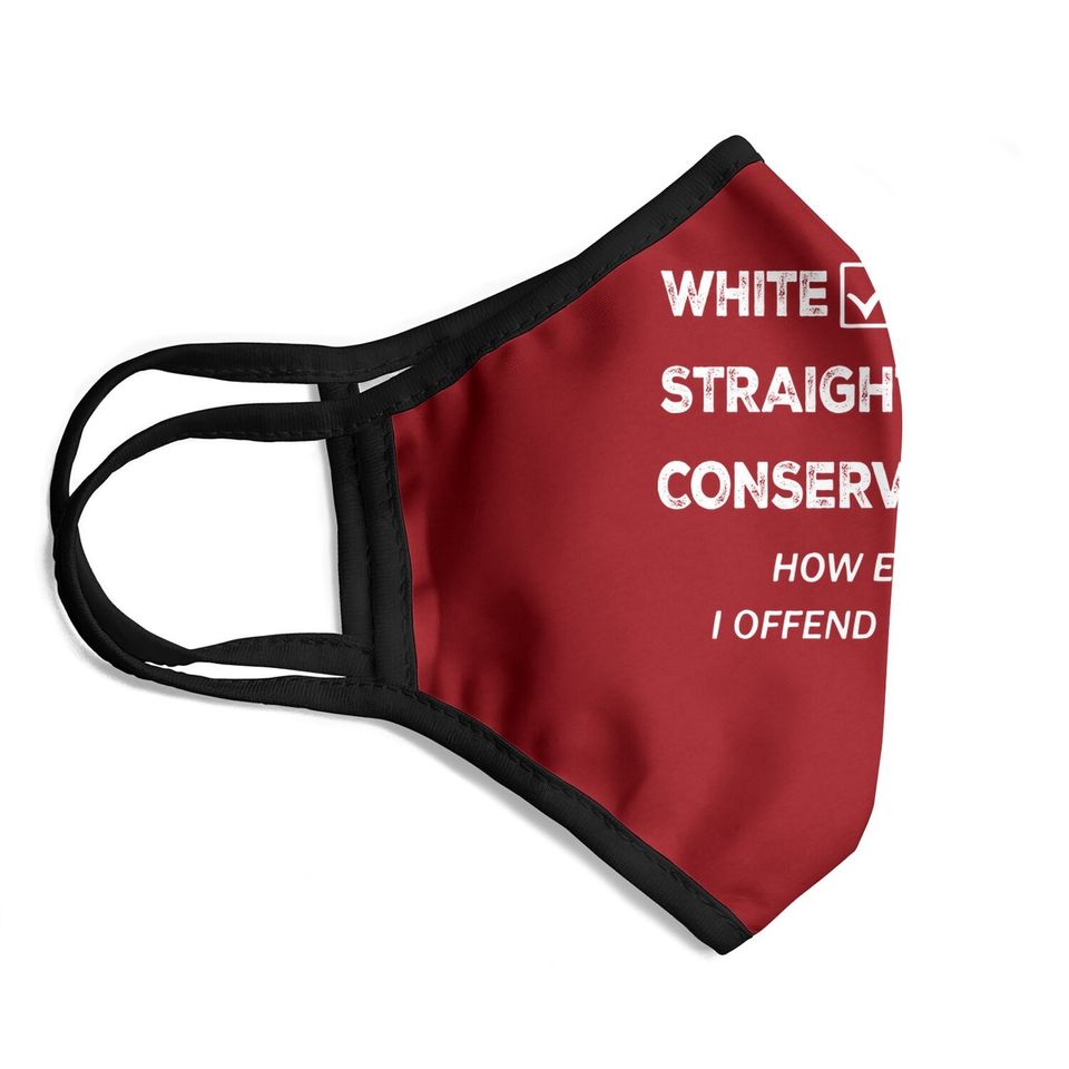Conservative Republican White Straight Face Mask