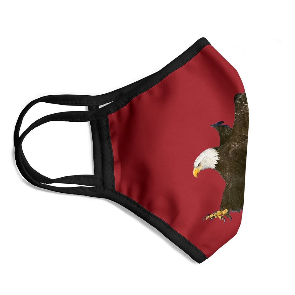 American Bald Eagle Swooping Photo Portrait Face Mask