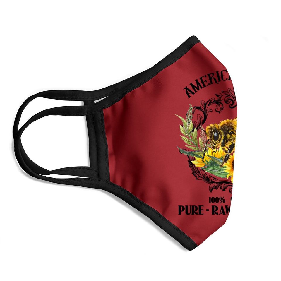 American Honey Bee Funny Beekeeping Gift For Beekeeper Face Mask
