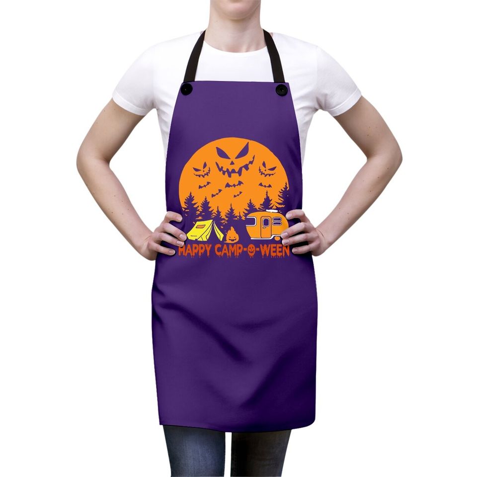 Happy Camp-o-ween Halloween Camping Camper Apron