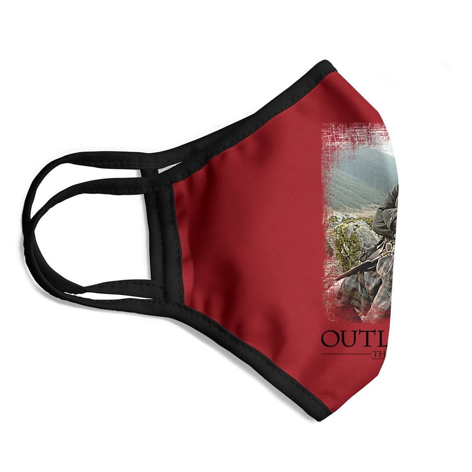 Outlander Jamie With Series Logo Face Mask