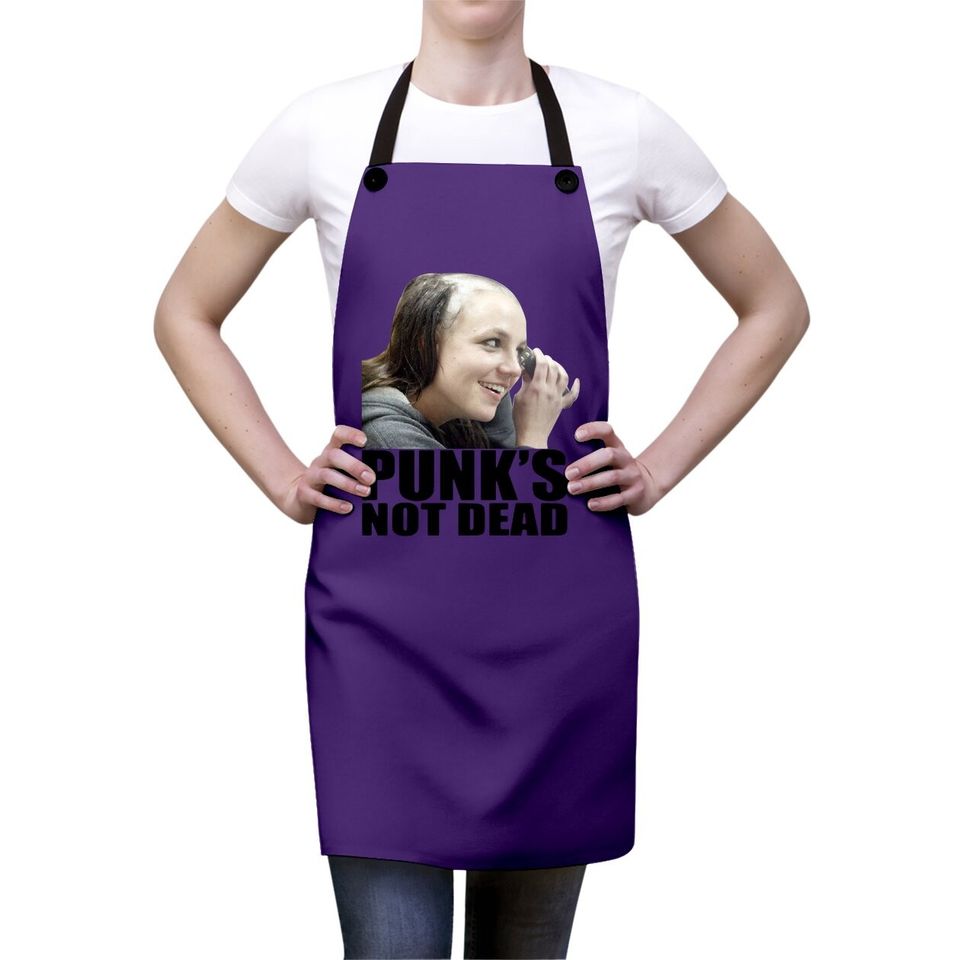 Britney Spears Shaved Head Punks Not Dead Apron