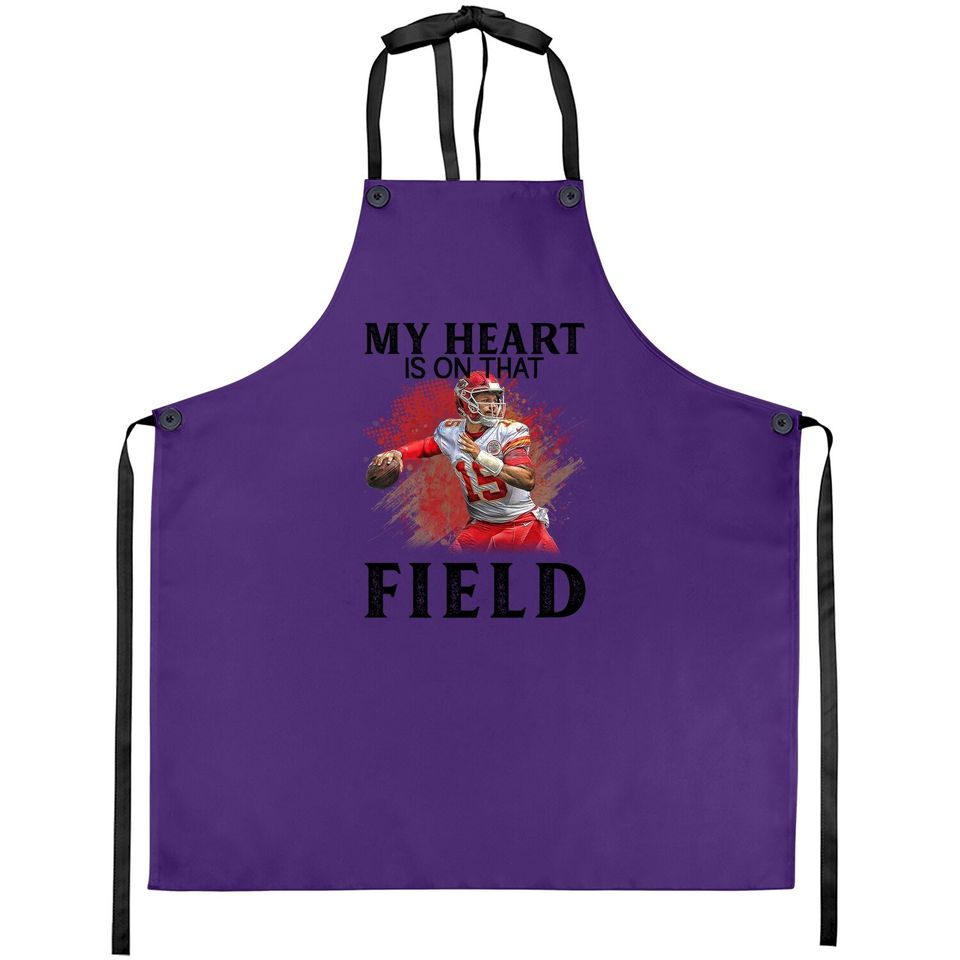 Patrick Mahomes Art My Heart Is On That Field Apron