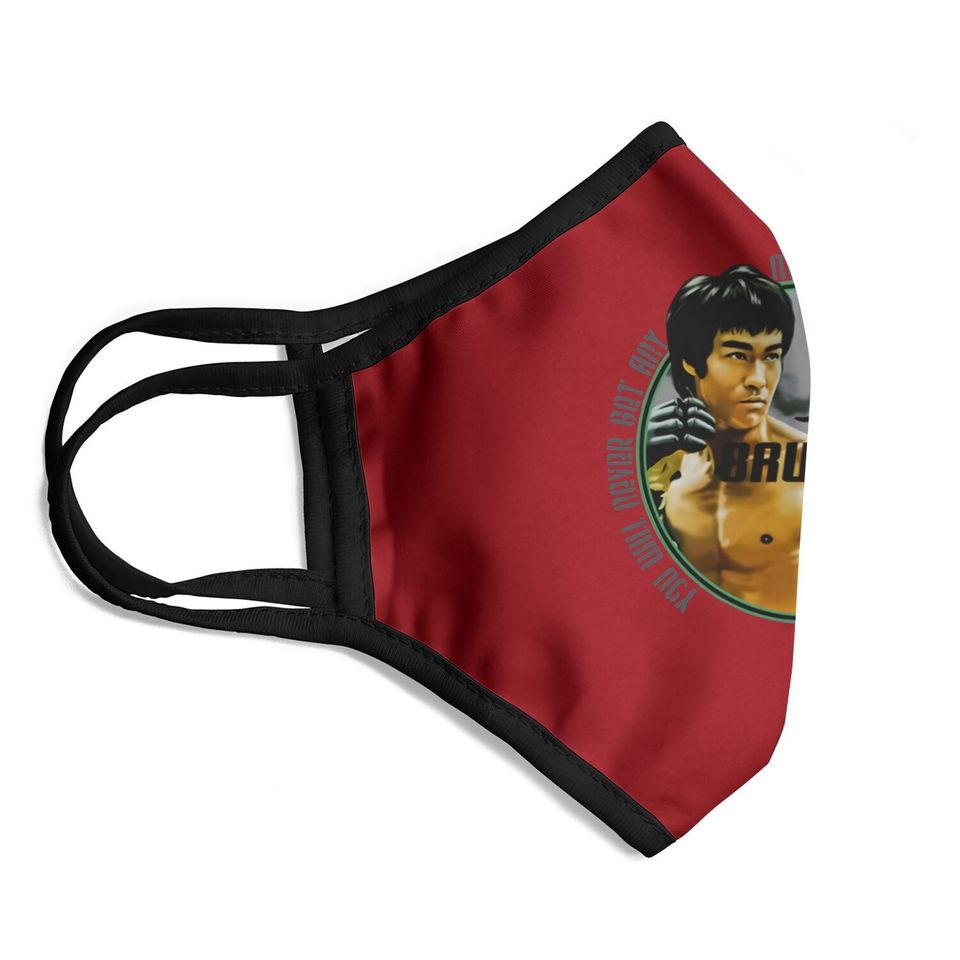 Bruce Lee Expectations Signature Quote Face Mask
