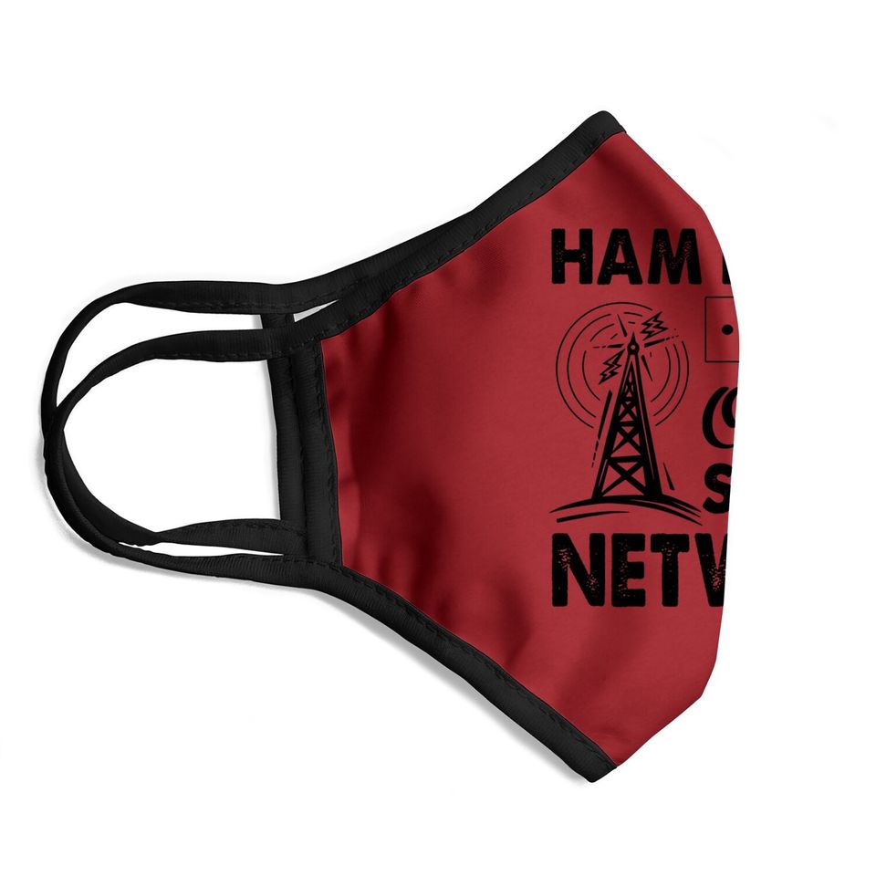Ham Radio The Original Social Network Amateur Operator Face Mask