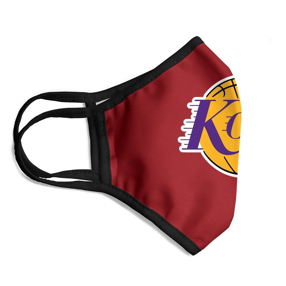 Purple Los Angeles Kobe Logo Face Mask