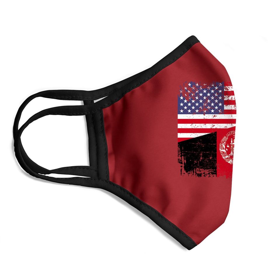 Usa Afghanistan Flag Face Mask