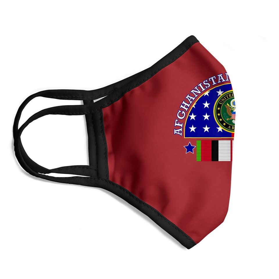Army Afghanistan War Veteran Patch Image Face Mask