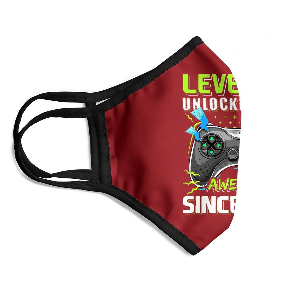 Level 18 Unlocked Awesome 2003 Video Game 18th Birthday Gift Face Mask
