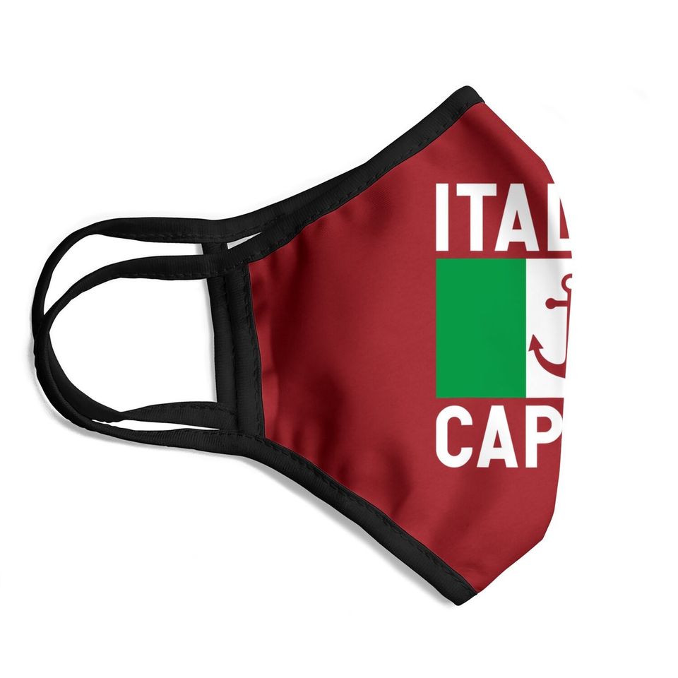 Flag Of Italy Italian Captain Face Mask
