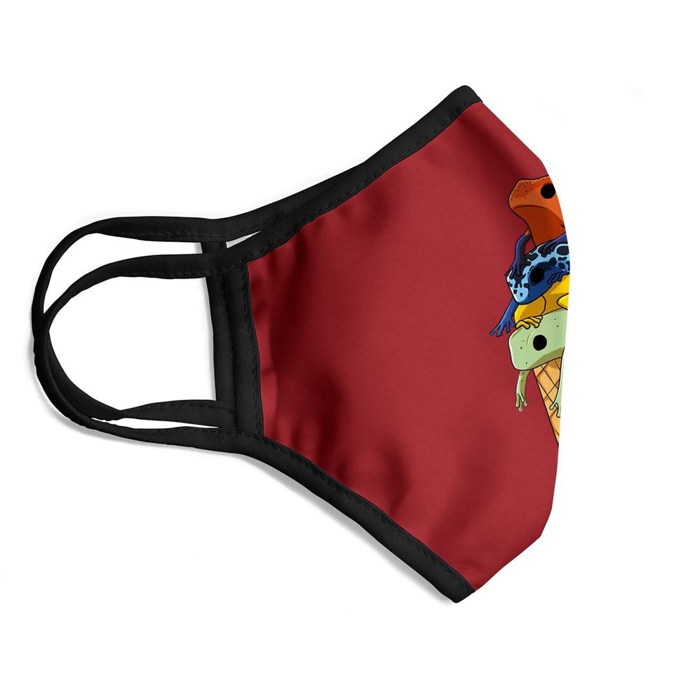 Funny Poison Dart Frogs Ice Cream Premium Face Mask