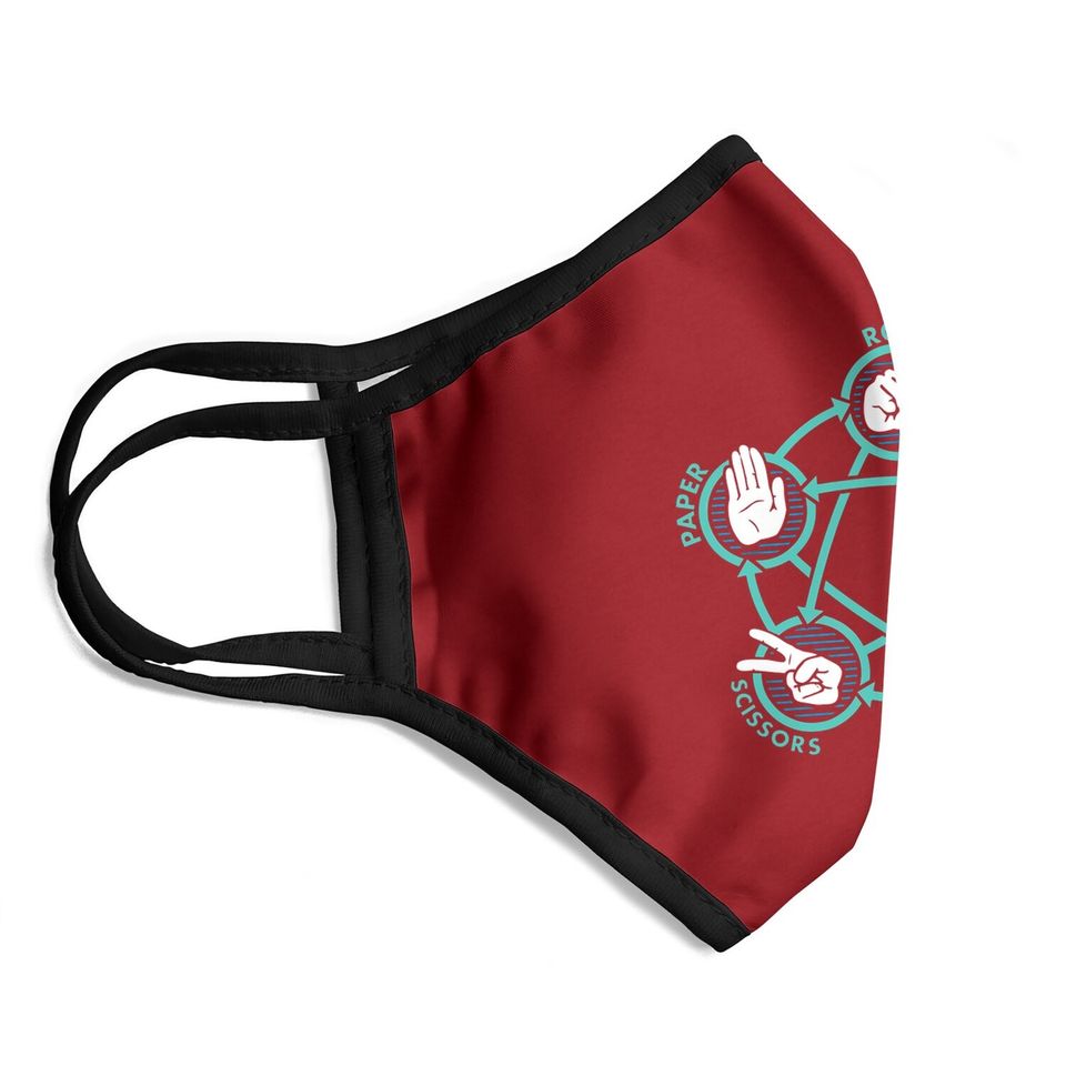 Rock Paper Scissors Lizard Spock Game Face Mask