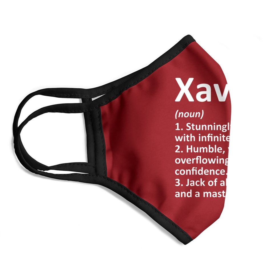 Xavier Definition Personalized Name Birthday Gift Idea Face Mask