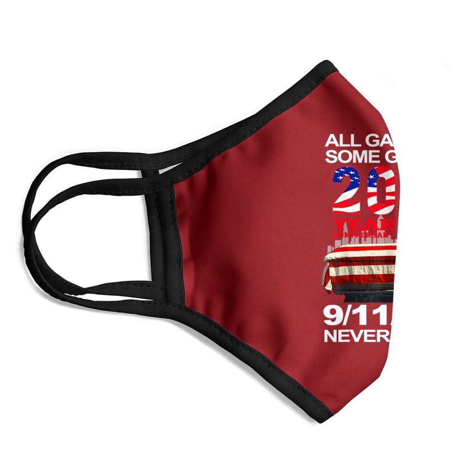 Never Forget 9-11-2001 20th Anniversary Firefighters Face Mask