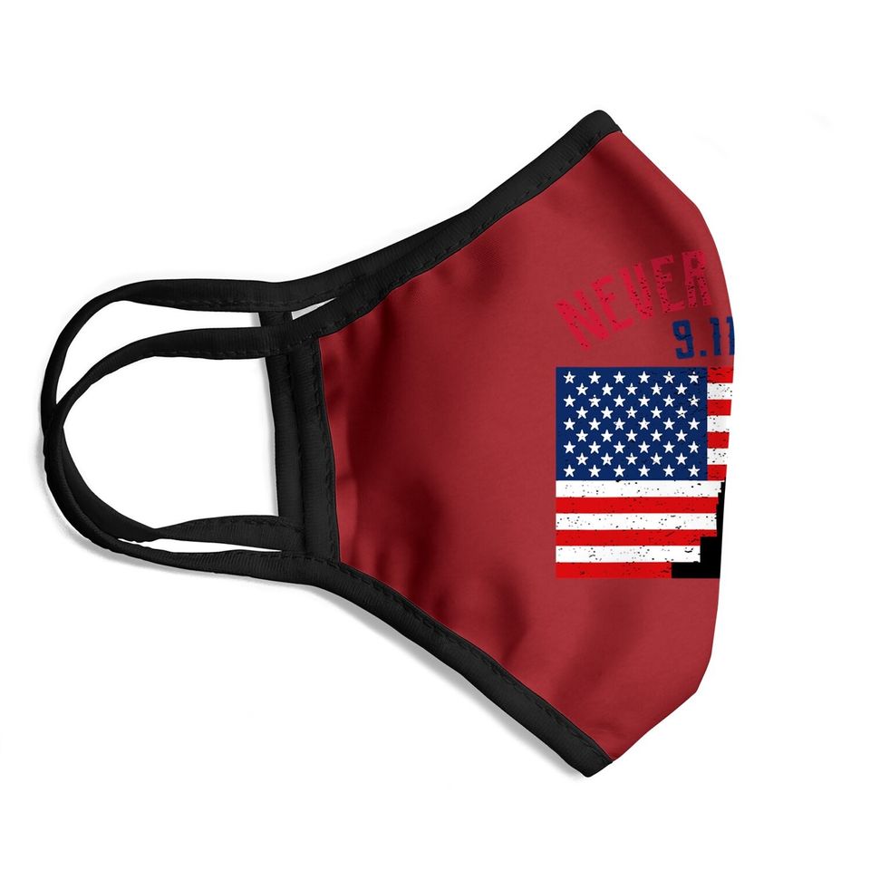 Never Forget Patriotic 911 American Flag Vintage Face Mask