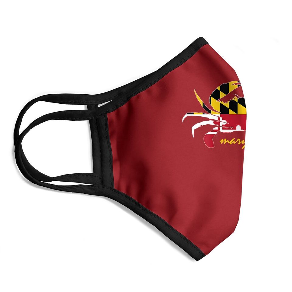 Maryland Crab Cute State Pride Flag Face Mask