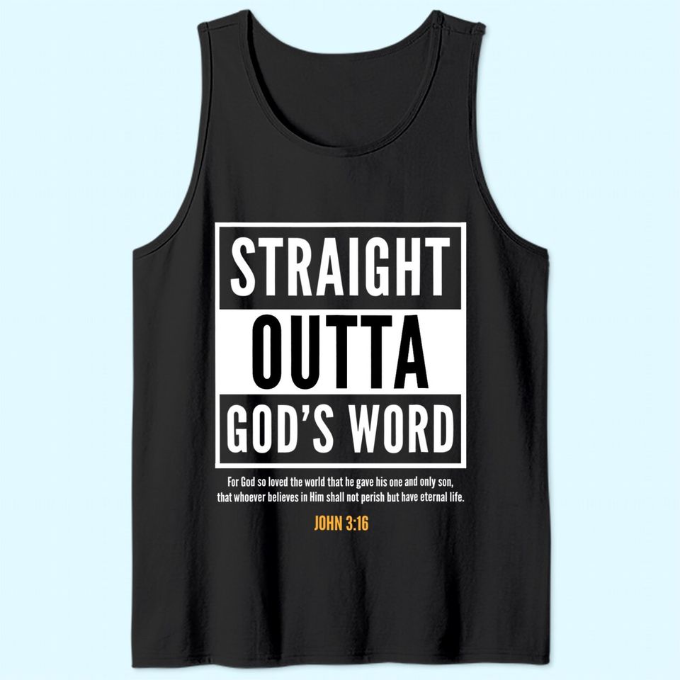 Straight Putta Gods Word Christian Tank Top