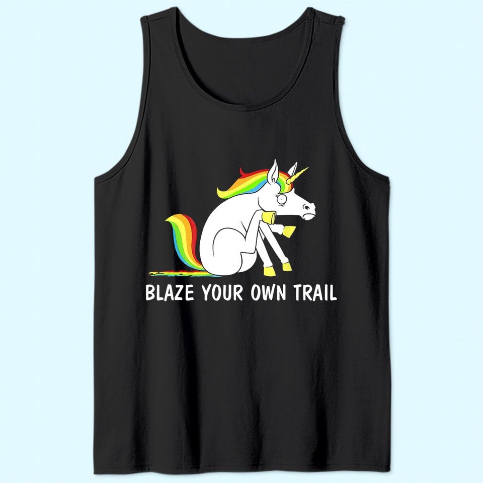 Blaze Your Own Trail Unicorn Tank Top