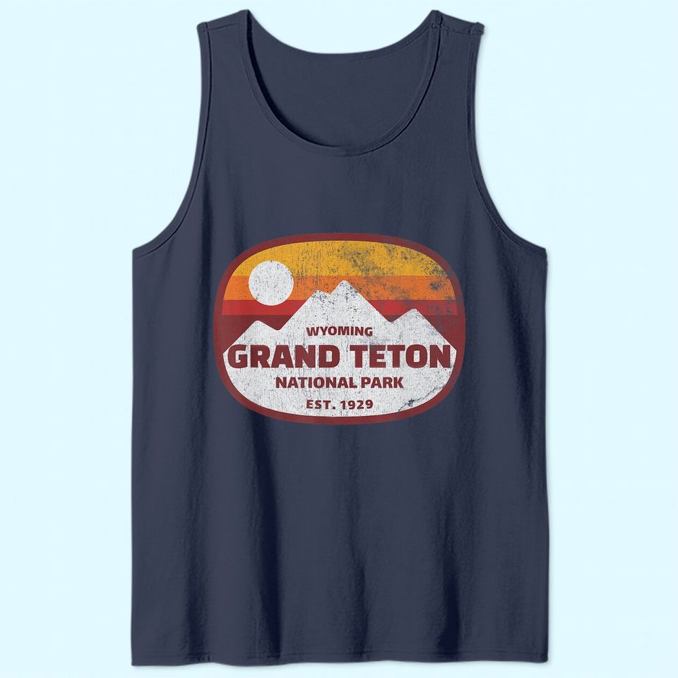 Vintage Grand Teton National Park Tank Top -- Distressed