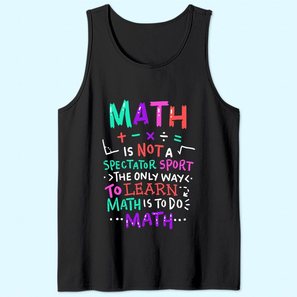 Math Teacher Mathematical Symbol Tank Top