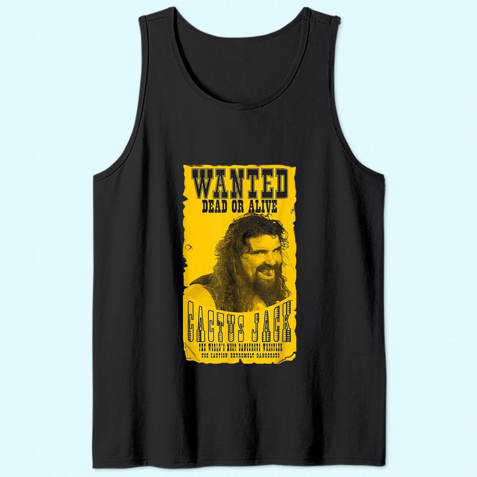 Wrestling Entertainment Cactus Jack Wanted Graphic Tank Top