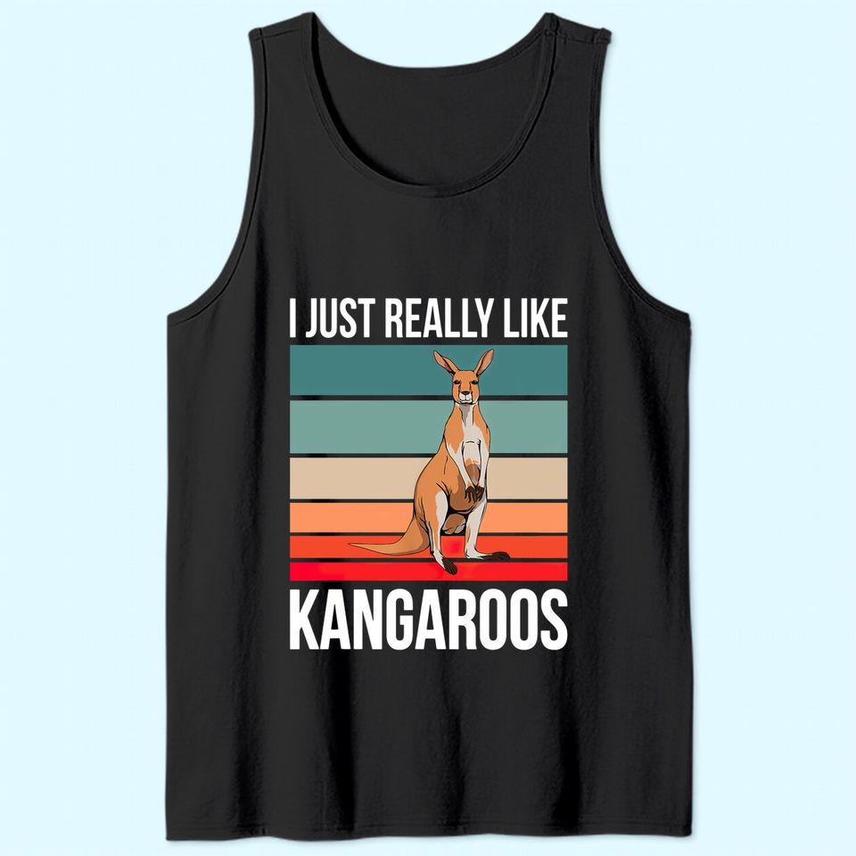 I just really like Kangaroos Retro Roo Wallaby Tank Top
