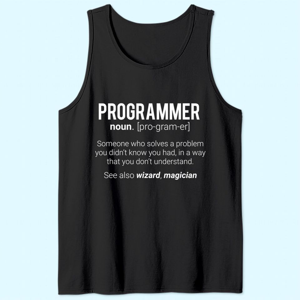 Programmer Meaning Programmer Noun Defintion Tank Top