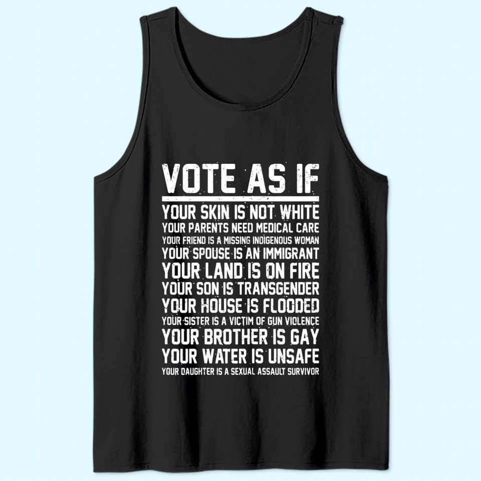 Vote As If | Registered Voter Election Day Gift Tank Top
