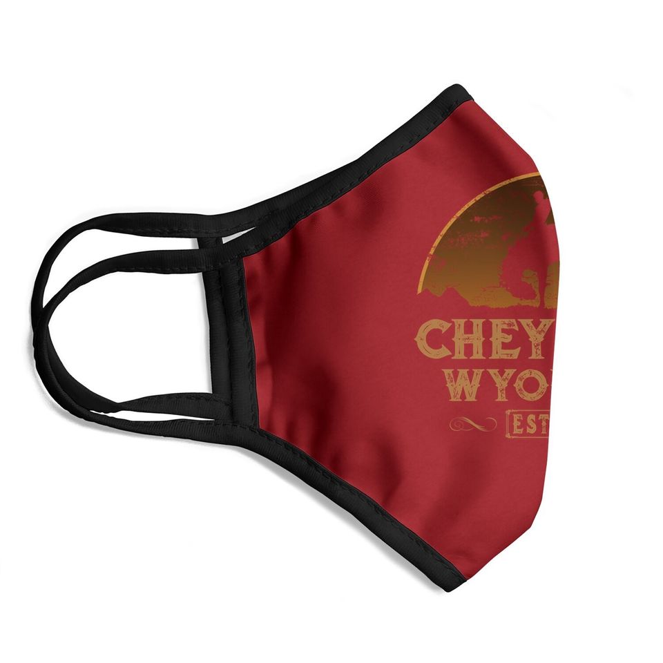 Cheyenne Wyoming Rodeo Cowboy Face Mask